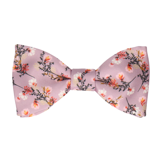 Dusk Pink Wedding Floral Bow Tie - Bow Tie with Free UK Delivery - Mrs Bow Tie