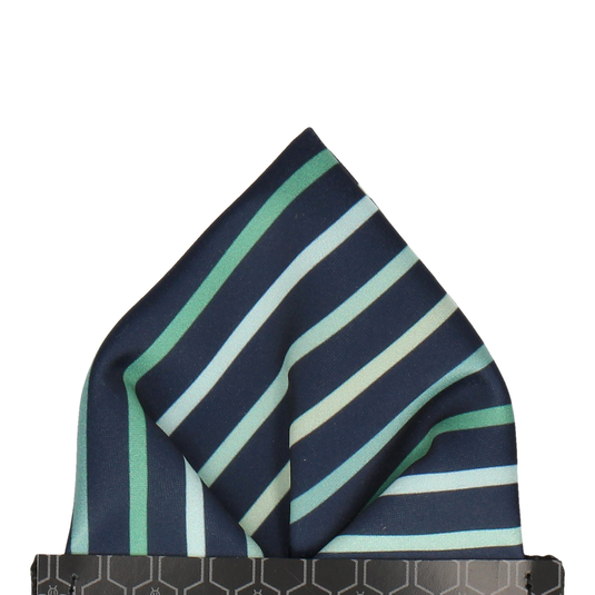 Green Ombre Stripe Pocket Square - Pocket Square with Free UK Delivery - Mrs Bow Tie