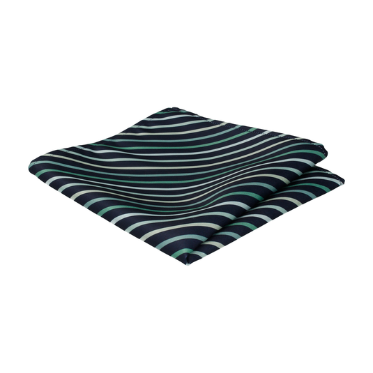 Green Ombre Stripe Pocket Square - Pocket Square with Free UK Delivery - Mrs Bow Tie