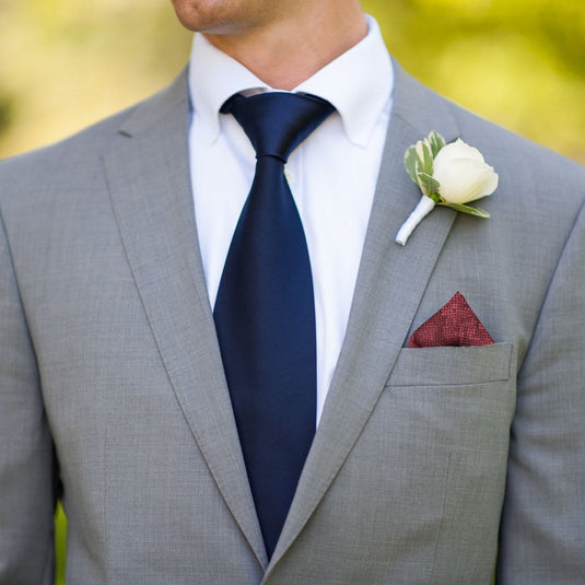 Red Anderson Liberty Cotton Pocket Square - Pocket Square with Free UK Delivery - Mrs Bow Tie