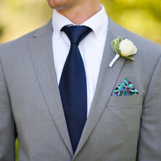 Green Morning Dew Liberty Cotton Pocket Square - Pocket Square with Free UK Delivery - Mrs Bow Tie