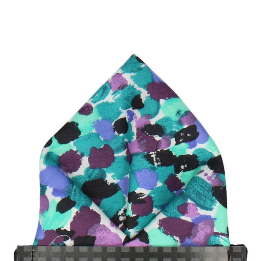 Green Morning Dew Liberty Cotton Pocket Square - Pocket Square with Free UK Delivery - Mrs Bow Tie