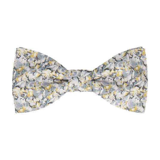 Grey & Saffron Alba Liberty Cotton Bow Tie - Bow Tie with Free UK Delivery - Mrs Bow Tie