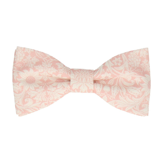 Pale Pink Floral Mortimer Liberty Cotton Bow Tie - Bow Tie with Free UK Delivery - Mrs Bow Tie