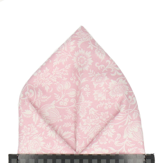 Soft Pink Kelmscott Liberty Cotton Pocket Square - Pocket Square with Free UK Delivery - Mrs Bow Tie