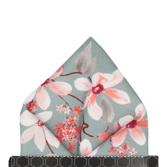Big Cherry Blossom Pocket Square - Pocket Square with Free UK Delivery - Mrs Bow Tie