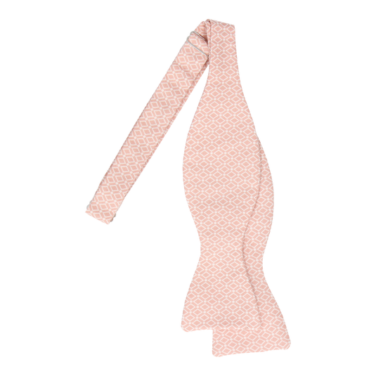 Diamond Quartz Pink Pattern Cotton Bow Tie - Bow Tie with Free UK Delivery - Mrs Bow Tie
