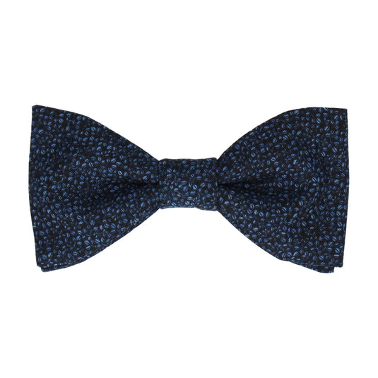 Navy Blue Tiny Petal Cotton Bow Tie - Bow Tie with Free UK Delivery - Mrs Bow Tie