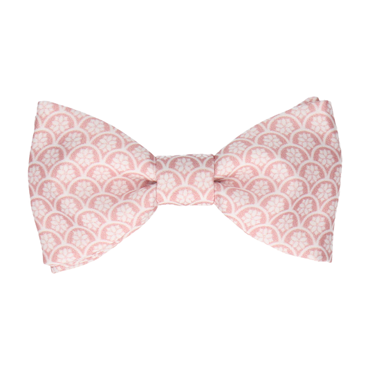Pink Rose Lotus Fans Bow Tie - Bow Tie with Free UK Delivery - Mrs Bow Tie
