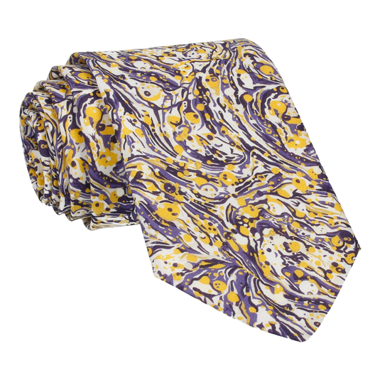 Saffron & Violet Liberty Cotton Tie - Tie with Free UK Delivery - Mrs Bow Tie