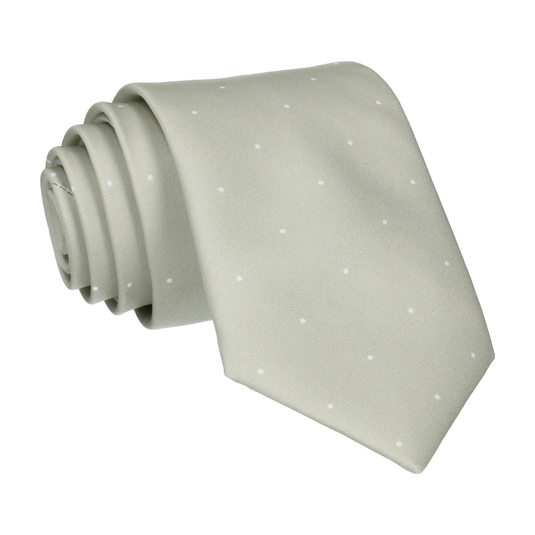 Sage Green Mini Pin Dots Tie - Tie with Free UK Delivery - Mrs Bow Tie