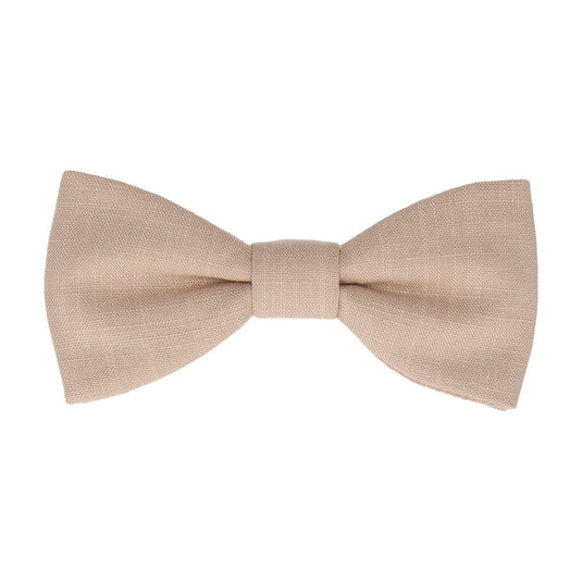 Champagne Soft Linen Bow Tie - Bow Tie with Free UK Delivery - Mrs Bow Tie