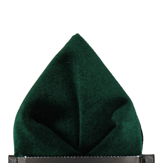 Forest Green Velvet Pocket Square - Pocket Square with Free UK Delivery - Mrs Bow Tie