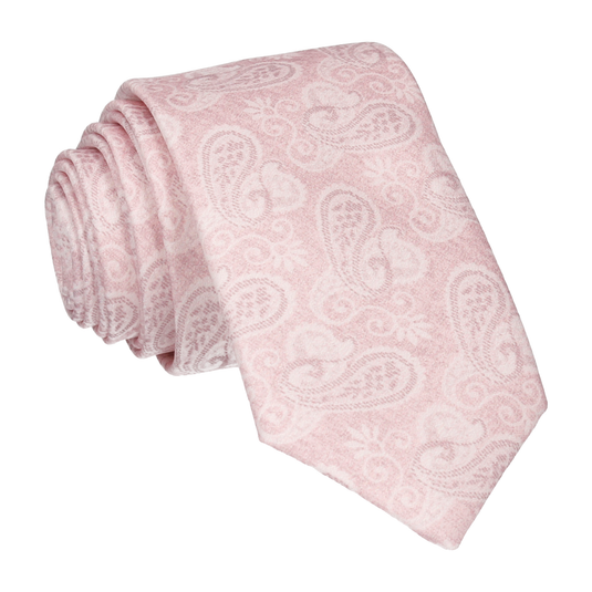 Blush Pink Vintage Paisley Tie - Tie with Free UK Delivery - Mrs Bow Tie