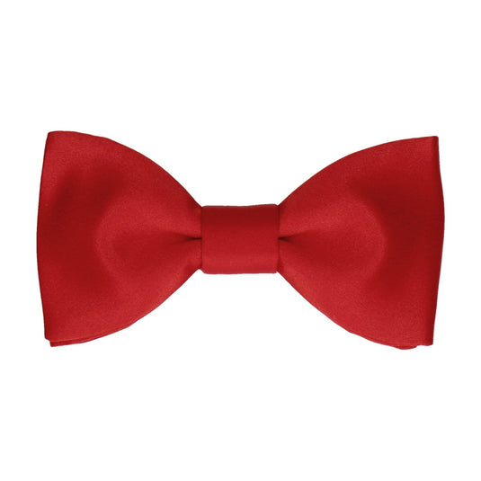 Vermillion Red Solid Plain Satin Bow Tie - Bow Tie with Free UK Delivery - Mrs Bow Tie