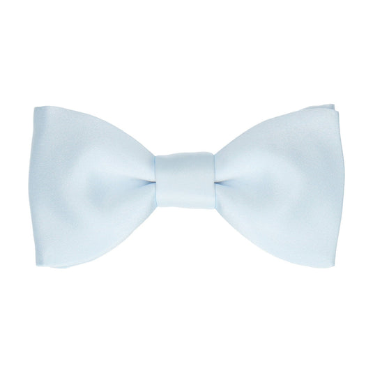 Satin Plain Solid Ice Blue Bow Tie - Bow Tie with Free UK Delivery - Mrs Bow Tie