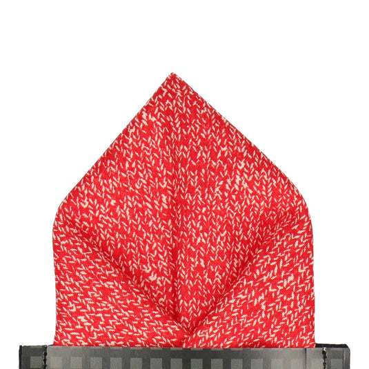 Upton in Red Pocket Square - Pocket Square with Free UK Delivery - Mrs Bow Tie