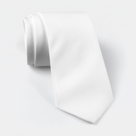 The Editor - White Slim Tie 7cm