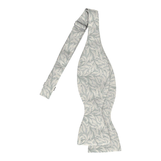 William Morris Willow Bough Soft Grey Self-Tie Bow Tie