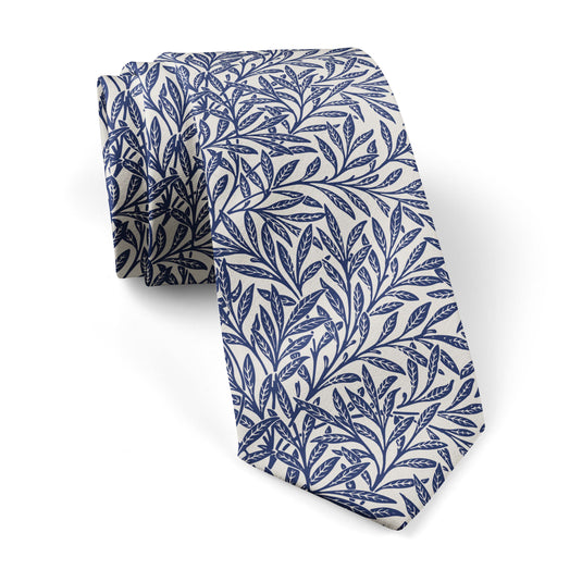 William Morris Nature Ornament Blue Tie