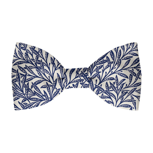 William Morris Nature Ornament Blue Pre-Tied Bow Tie