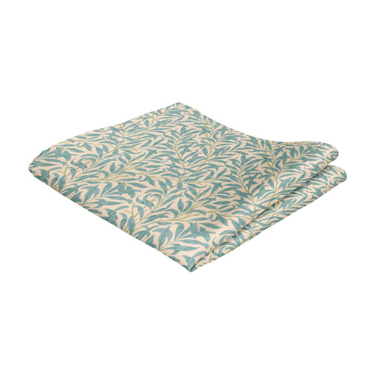 William Morris Willow Bough Teal & Cream Handkerchief