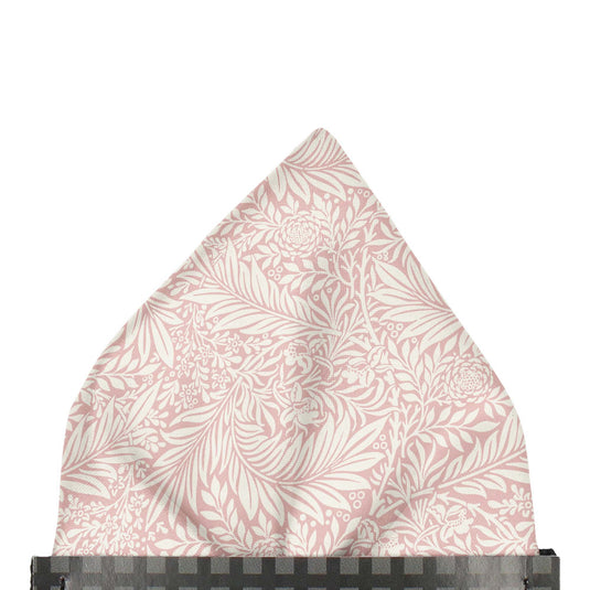 William Morris Larkspur Pink & Cream Pre-Folded Pocket Square