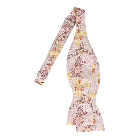 William Morris Larkspur Pink Multi Self-Tie Bow Tie