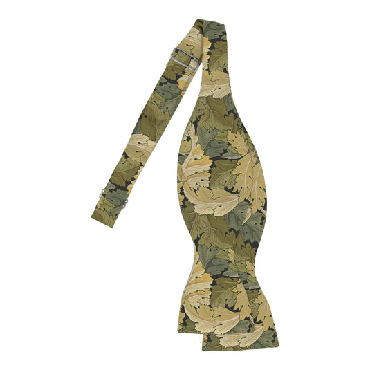 William Morris Flower Garden Green Self-Tie Bow Tie