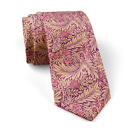 William Morris Larkspur Purple & Pink Tie