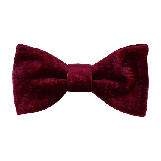 Claret Red Velvet Bow Tie