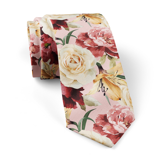 Lily Rose Bouquet Pink Tie