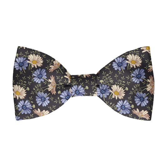 Blue Mix Daisies Navy Blue Bow Tie