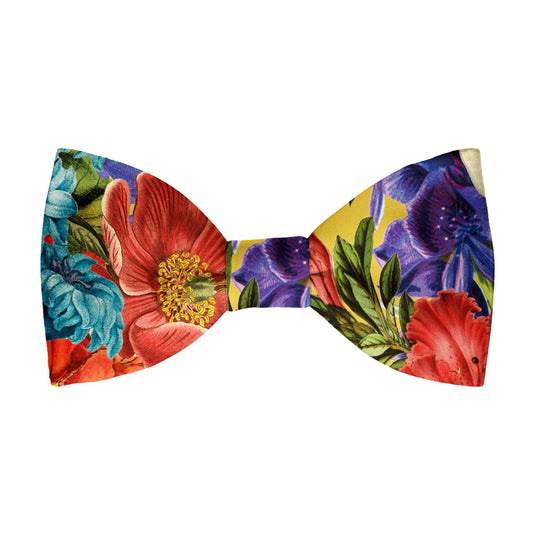 Bright Multicoloured Floral Mix Sunflower Yellow Bow Tie
