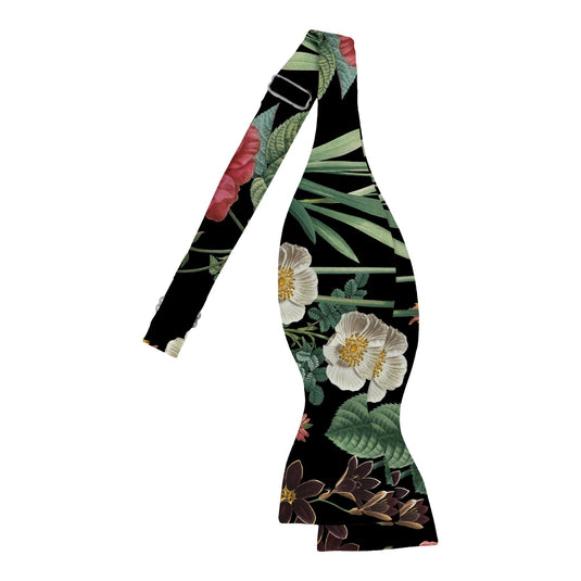 English Garden Multicolour Floral Black Bow Tie