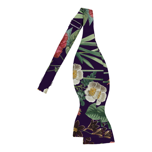 English Garden Multicolour Floral Purple Bow Tie