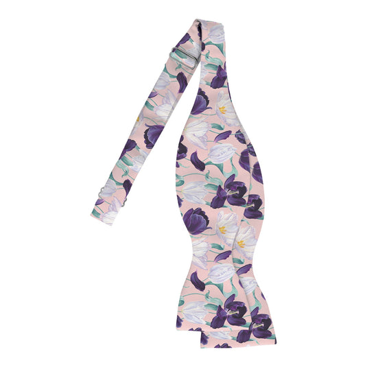 Blooming Tulip Flowers & Petals Blush Pink Bow Tie