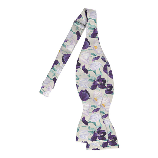Blooming Tulip Flowers & Petals Parchment Bow Tie