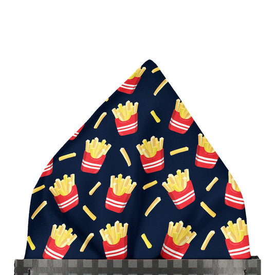 French Fries Quirky Fast Food Pocket Square