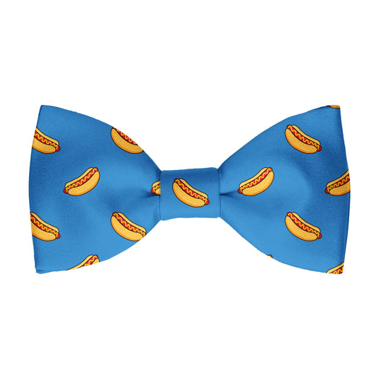 Hot Dogs Weiners Fast Food Blue Bow Tie