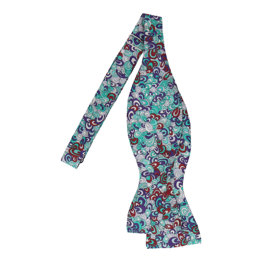 Rainbow Rave in Seafoam (Liberty Fabrics) Bow Tie