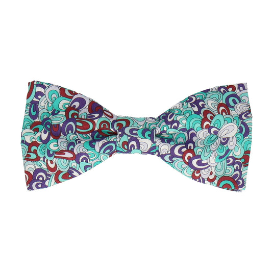 Rainbow Rave in Seafoam (Liberty Fabrics) Bow Tie