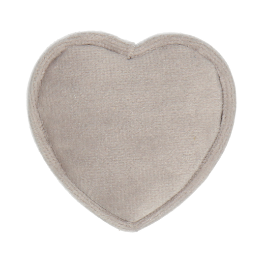 Heart Shaped Velvet Ring Box Light Grey