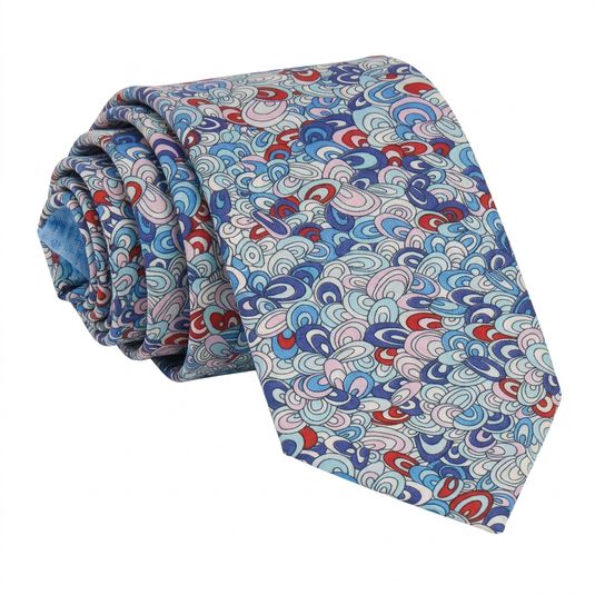 Rainbow Rave in Blue (Liberty Fabrics) Tie