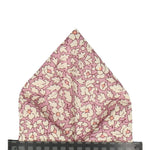 Pink Floral Feather Fields Liberty Cotton Pocket Square - Pocket Square with Free UK Delivery - Mrs Bow Tie