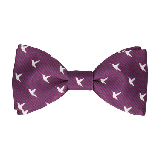 Hummingbirds Purple Bow Tie - Bow Tie with Free UK Delivery - Mrs Bow Tie