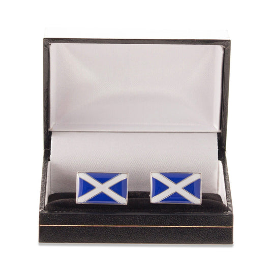 Scottish Flag Cufflinks - Cufflinks with Free UK Delivery - Mrs Bow Tie