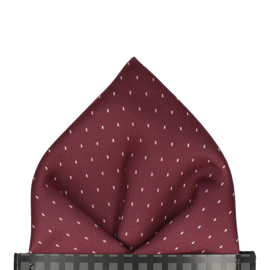 Burgundy Red Simple Fleck Pocket Square - Pocket Square with Free UK Delivery - Mrs Bow Tie