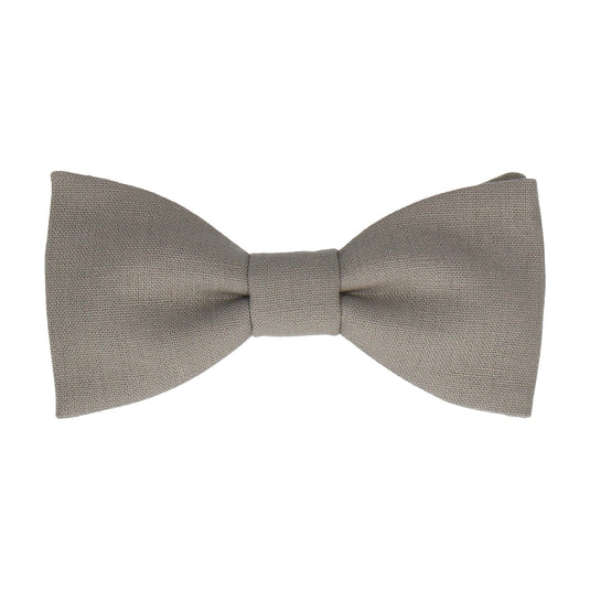 Storm Grey Brushed Linen Bow Tie - Bow Tie with Free UK Delivery - Mrs Bow Tie