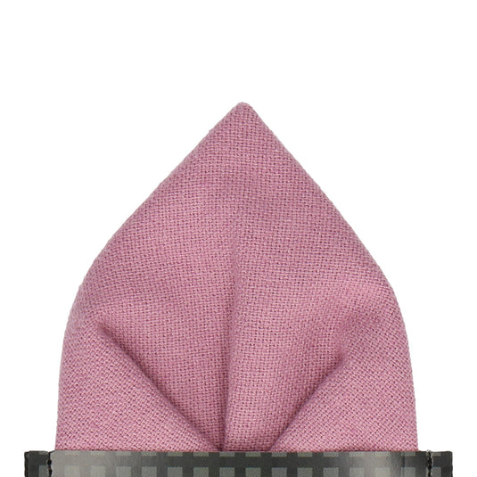 Powder Pink Linen Pocket Square - Pocket Square with Free UK Delivery - Mrs Bow Tie